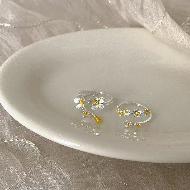 Three-dimensional Flower Jasmine Flower Ring